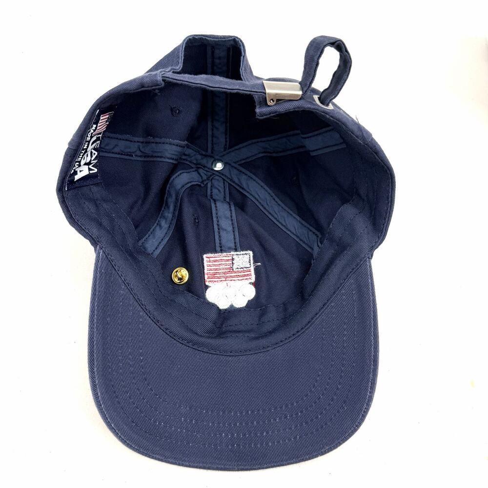 Team USA Olympic Sixth Ring Embroidered Navy Blue Ball Cap Adult OS w/Pin - Picture 8 of 9